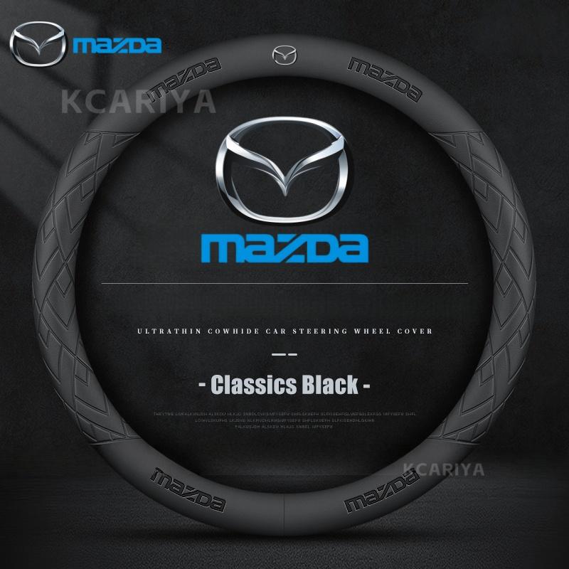 Coprivolante in Fibra di Carbonio e Pelle da 38CM per Mazda 2 3 CX5 CX30 CX8 CX3 Mazda2 6 5 CX9 BT50 Accessori Auto