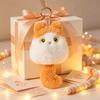 Cute Cat Cat Plush Pendant Soft Fluffy Cat Stuffed Toy Keyring  Gift for Boy