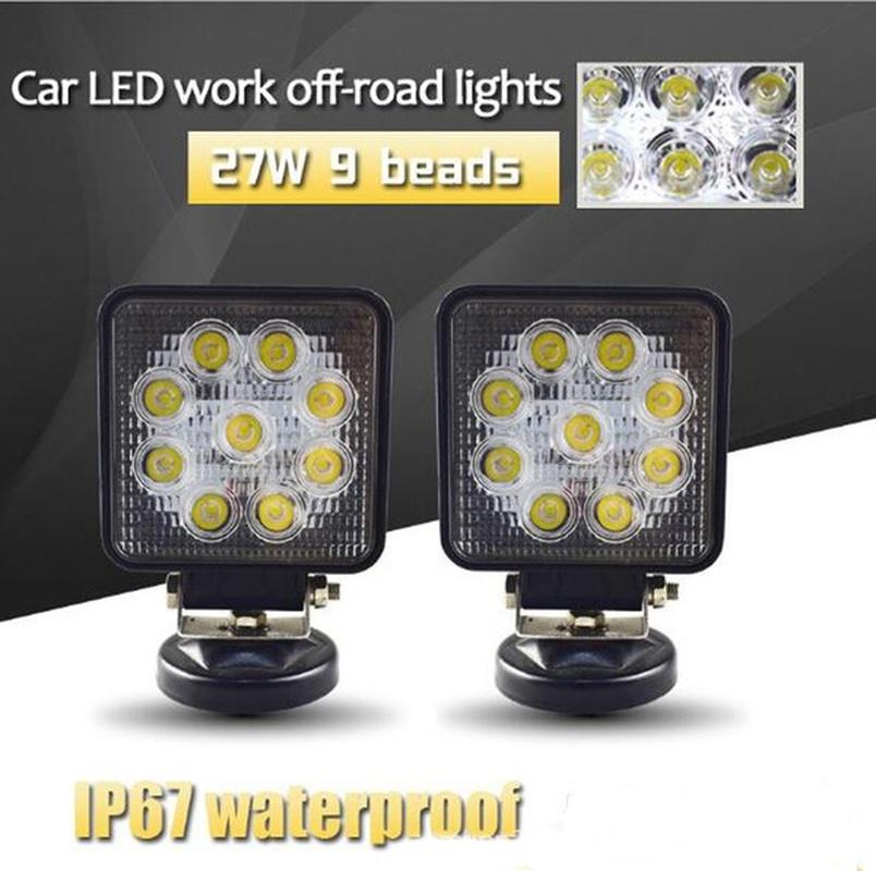 Buy 27W LED Work Light Car Accessories Offroad Spotlight Driving Work