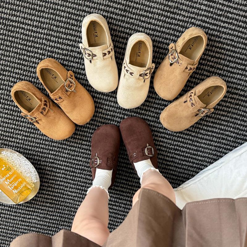 All-inclusive Boken Shoes Women's Inner Height Increase One Pedal Single Shoes Women's 2025 New Platform Shoes Women's Boken Shoes