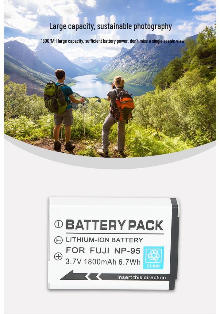 NP95 Battery for Fujifilm X70, X100, X30, X-S1, X100T, X100S, F30.