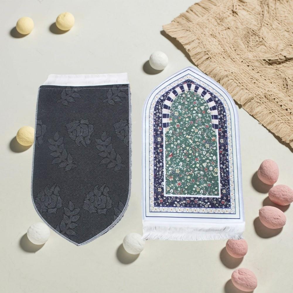 Retro Thick Prayer Mat Travel Non-slip Prayer Rug Irregular Soft Prayer Mat Carpet