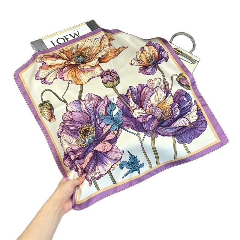 New old money wind chain neck scarf women's commuting versatile soft silk scarf neck protection shawl outer scarf