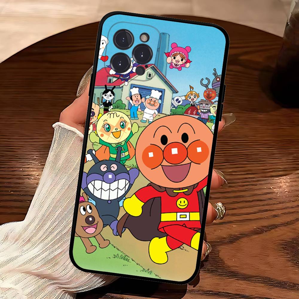 

Children Anime A-Anpanman Phone Case For Iphone 17 16 15 16e 14 13 12 11 Pro Max Plus Case Cover Coque iPhone 17pro max