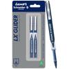 Luxor Schneider, Lx Glider Pens, Pack Of 2, Ink- Blue, Hybrid Tip, Refillable, Liquid Ink Roller Pen, Smooth Glide, Perf