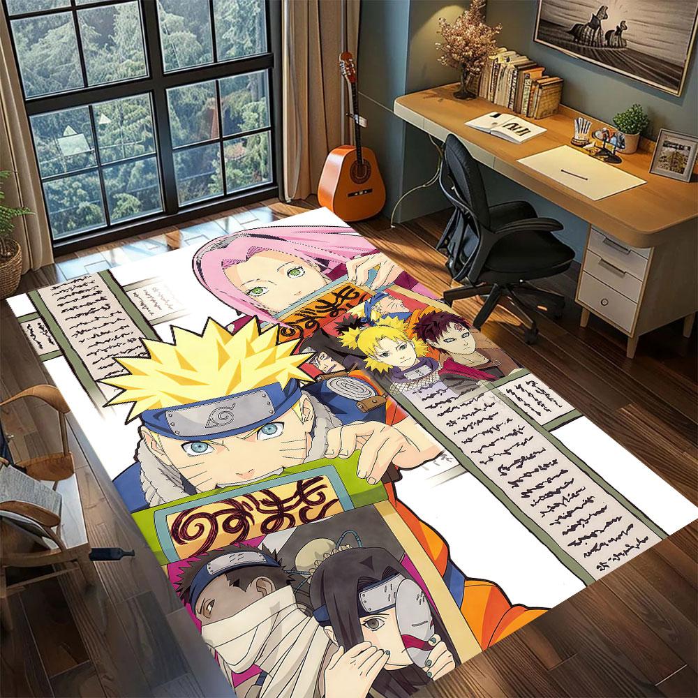 Naruto Anime Charakter Teppich für Wohnzimmer Schlafzimmer Heimdeko Coole Filmmatte Spielbodenmatte