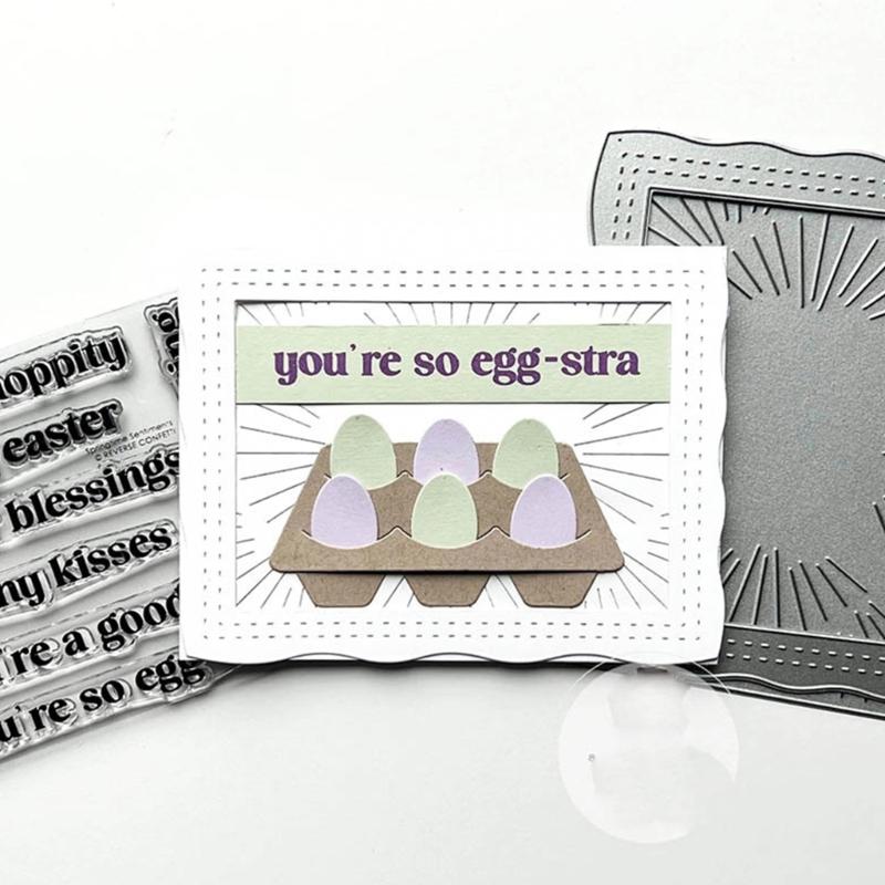 Easter Egg Bunny Metal Cutting Dies Stencils for DIY Scrapbooking Decorative Embossing Paper Cards Template Decoration