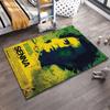 Alfombra antideslizante impresa del legendario piloto de F1 Ayrton Senna, adecuada para uso en sala de estar y dormitorio junto al sofá