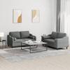Vidaxl 2-Cz. Relaxation Set With Cushions, Dark Grey, Fabric