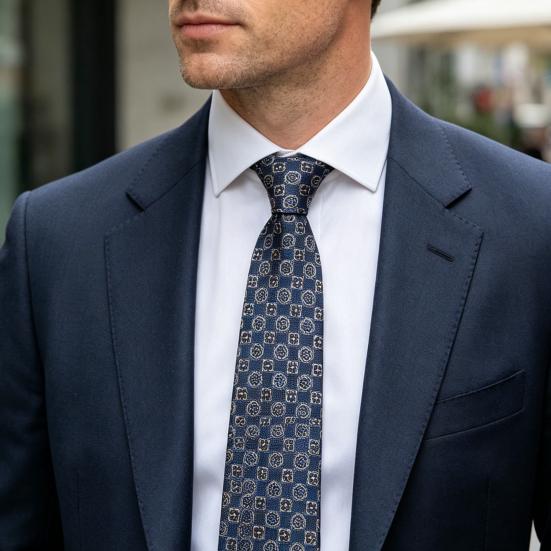 Men Tie Formal Striped Spotted Print Groom Wedding Tie Pointed High-End Style Business Necktie Outfit Accessory
