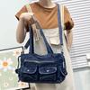 Denim Women's Bag Tote Bag 2026 New Washed Denim Women's Handbag American Retro Bag Old Fashion Shoulder Bag