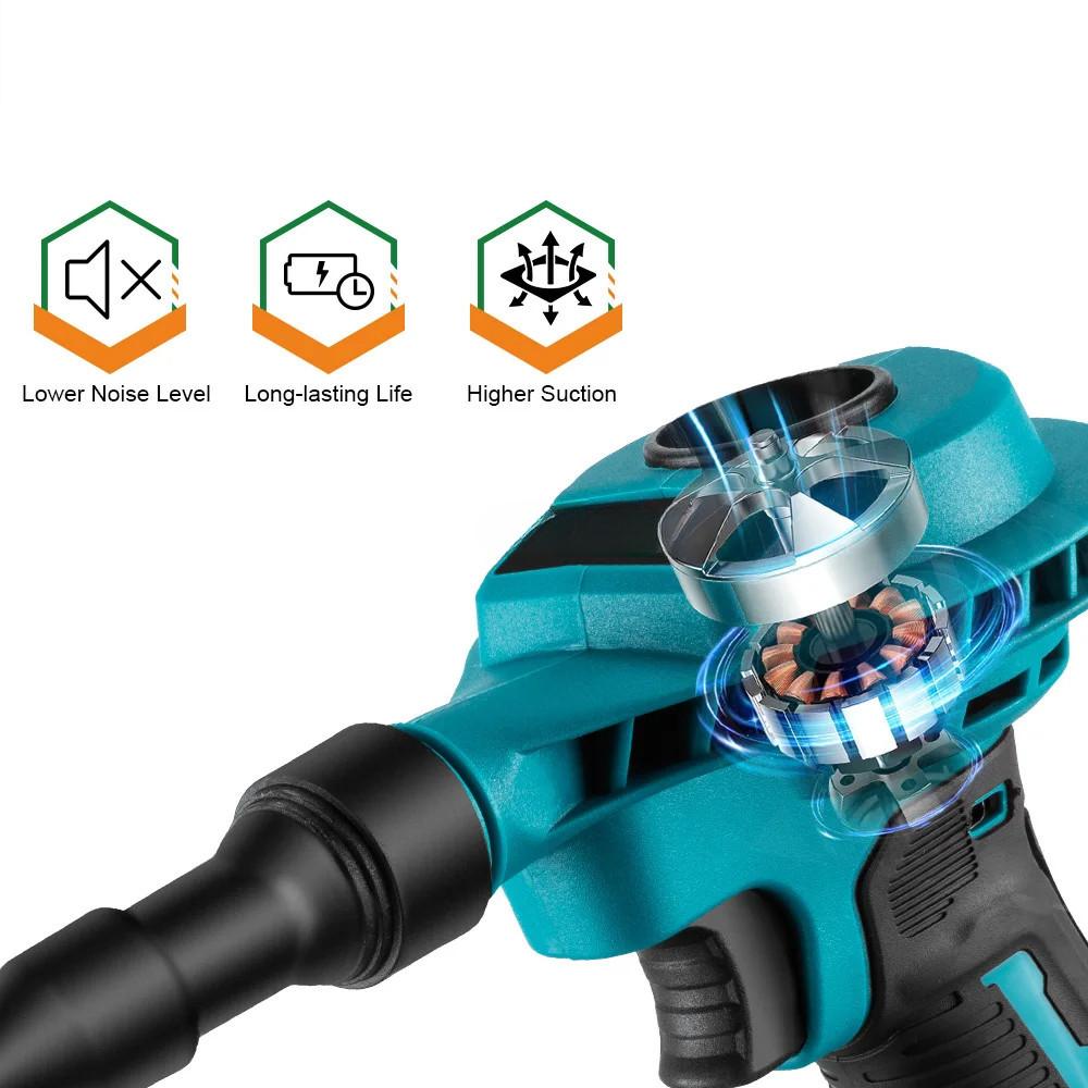 500W 2 IN 1 Cordless Air Dust Machine Dual Use Vacuum Clean Inflator Computer Dust Removal Suction Power Tool