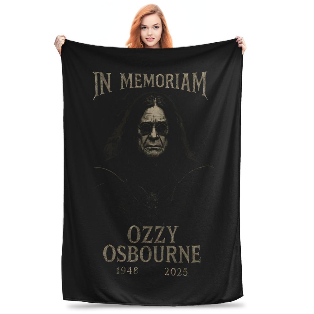Ozzy Osbourne Decke Flanell Vintage Warm Überwurfdecke für Bettwäsche Wohnzimmer Frühling Herbst,