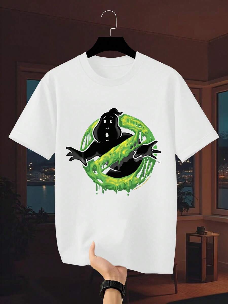 

Green Prohibits White Ghost Fashion Print Unisex T-Shirt S
