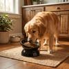 Anti Overturning Ceramic Elevated Cat Bowl Flat Bottomed Cat Feeding Bowl  Cervical Protection