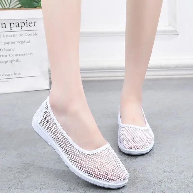 Fashion Summer Comfortable and Elegant Mesh Breathable Women's Shoes Aesthetic Korean Cheap 2025 New Y2k Fashion Light Ladies Footwear
