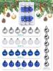 Christmas Balls Ornaments 30Pc Blue Silver Christmas Tree Decorations Santa Tree 30Mm Hanging Ball For Xmas  New Year Party