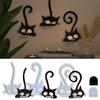 Silicone Candle Holder Molds Kitten SIlicone Pendant Molds with Hole for Epoxy Resin Tealight Holder Home Decoration