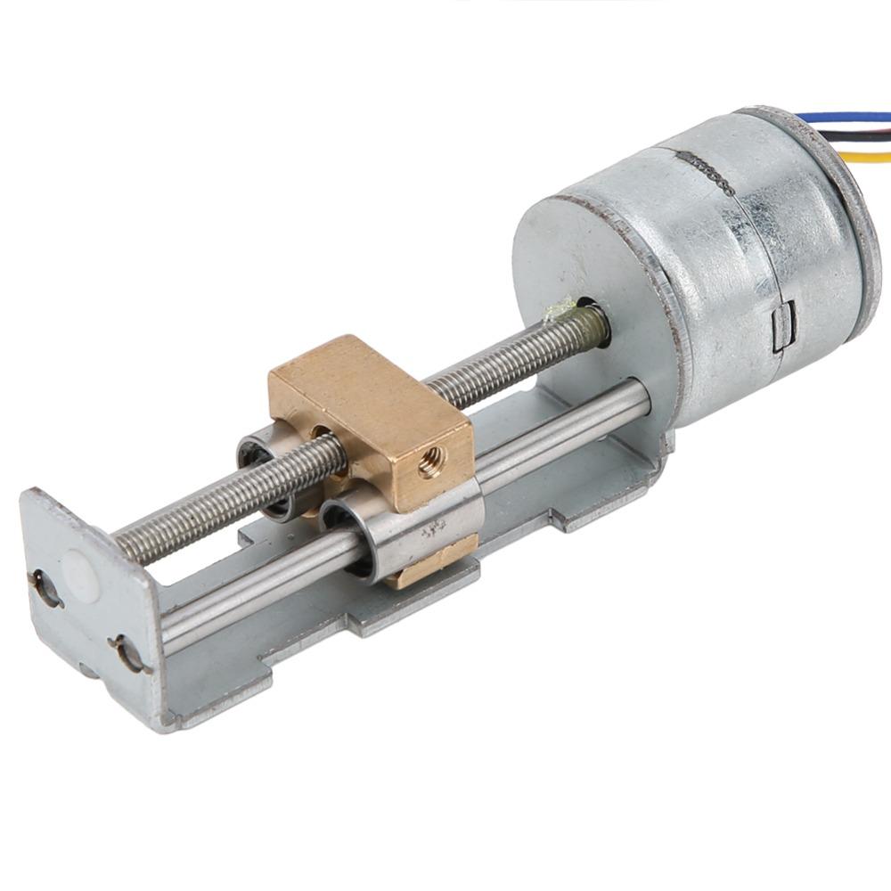 2-Phase 4-Wire Stepper Motor Linear Actuator Planetary Reducer Stepper Motor with Gearbox Mini Linear Slide Rail Stroke 34mm