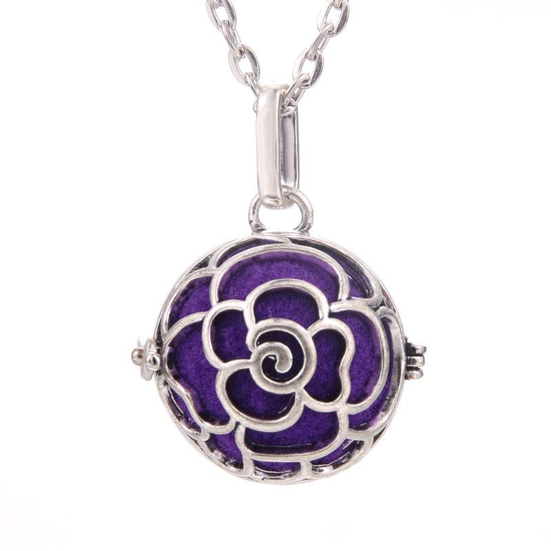 Hot-selling Aromatherapy Ancient Silver Style Cage Type Hollow Necklace Essential Oil Diffuser Perfume Box Ancient Hanfu Accessories