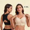 Women European Size Jelly Cup Sports Bra Breathable Posture Support Lifting Anti-Sagging Underwear