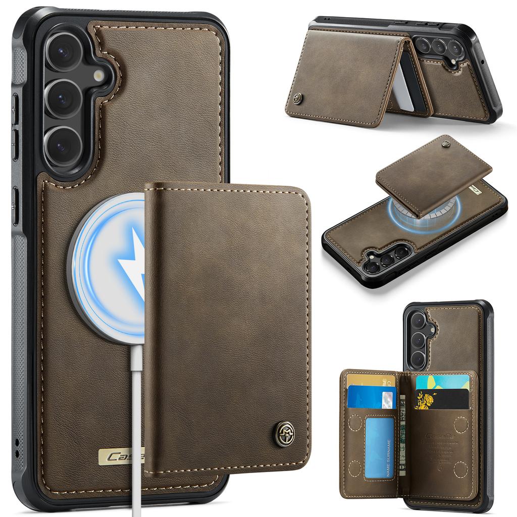 For Samsung Galaxy S23 FE Magnetic Case CASEME ME80 Series Leather PC TPU Phone Cover with Detachable Wallet