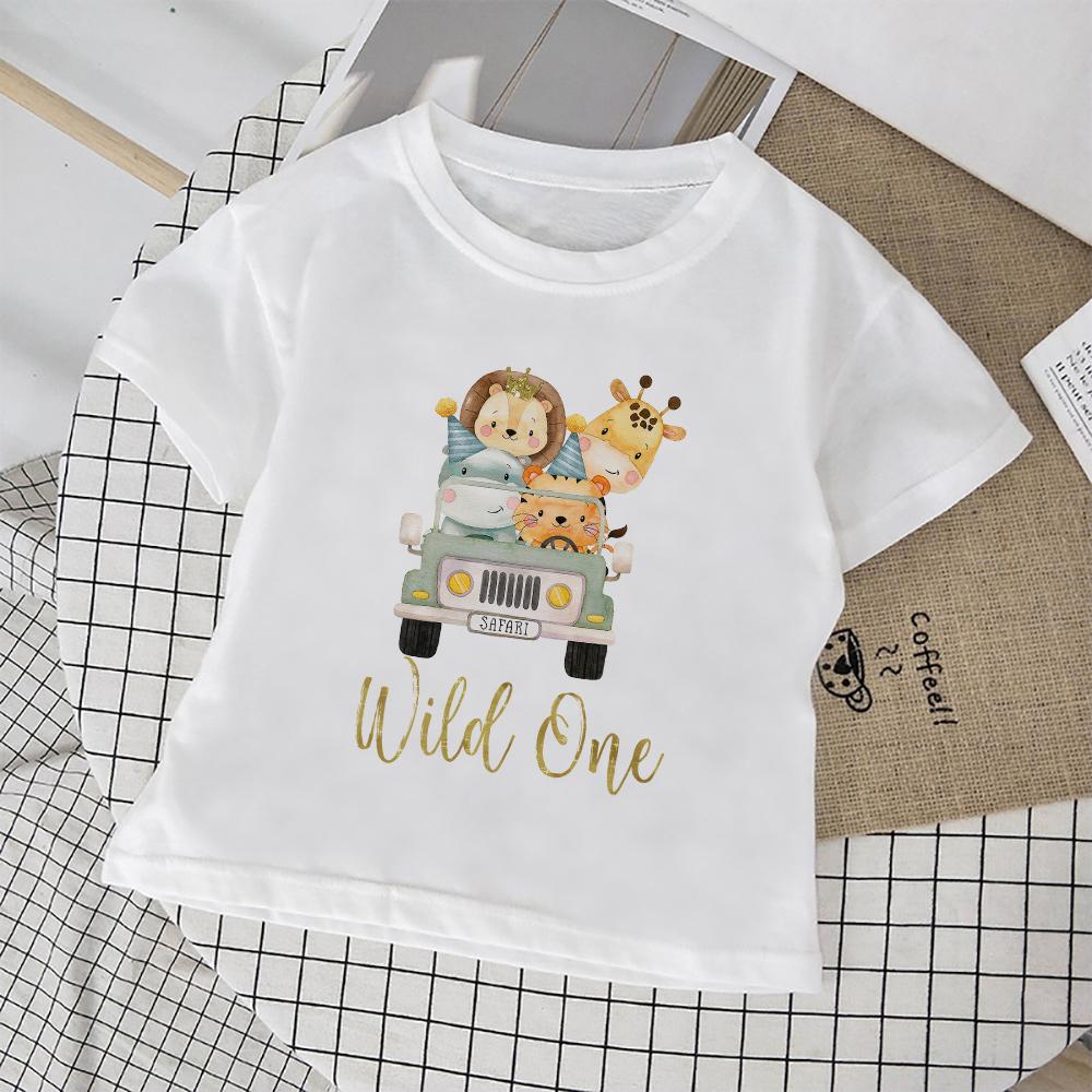 Kids Fall Summer Comfy Child Tops Cute Funny Cartoon  Clothes Short Sleeve Tee Shirt