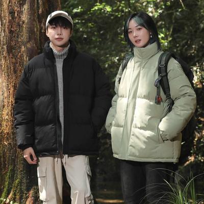 Stesso modello per uomo e donna, Giacca imbottita con colletto alla coreana spessa personalizzata per l'inverno, Giacca imbottita larga e spessa per coppia.