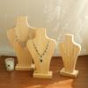 Wood Portrait Necklace Holder Vintage Jewelry Display Stand Counter Necklace Storage Display Rack Women's Jewelry Shelf