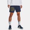 Under Armour Project Rock Elastic Waistband Mid-Waist Loose Sports Casual Shorts Men Bottoms Navy-Blue 1370451-408