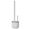Wall-Mounted Long-Handled Silicone Toilet Brush Set with Base