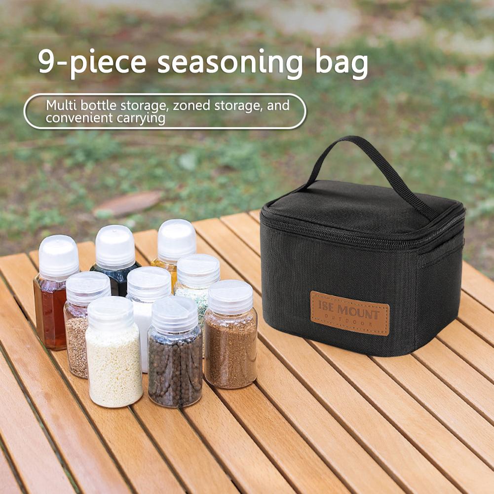 Outdoor Spice Jar Portable with Storage Bag Solid Liquid Seasoning Bottles Multifunctional Lightweight Camping Supplies