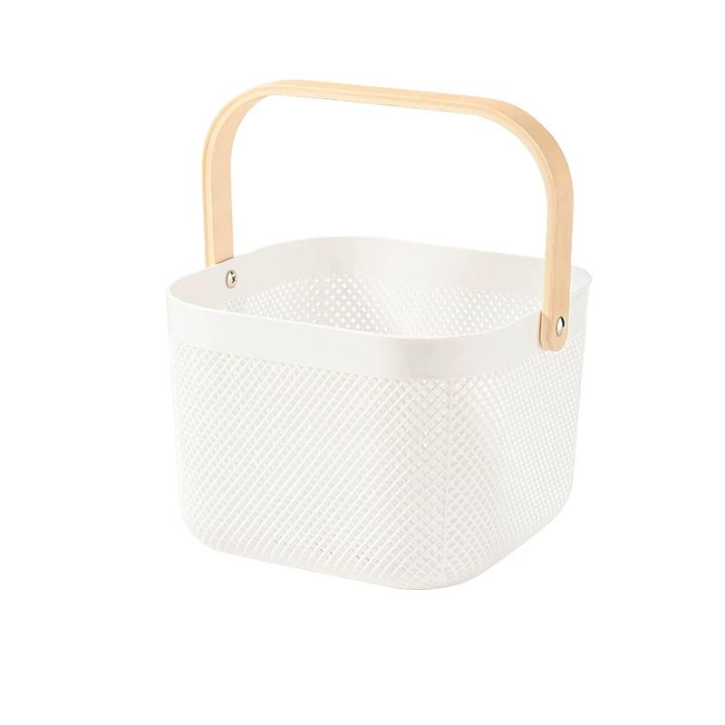 

Cesta de almacenamiento de plástico para frutas, verduras, picnic y compras, organizador portátil