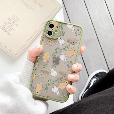 Cartoon Kamera Schutzrand Süßes Kaninchen Handyhülle für iphone 15 14 7 8 plus 16 15 14 11 12 13 Pro Max X XS XR Rückseite