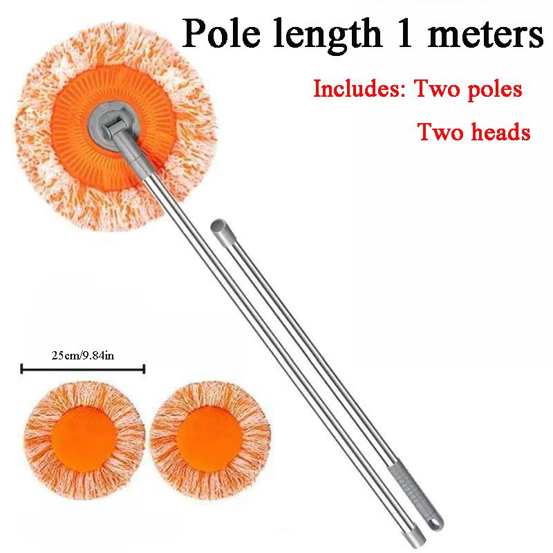 UNTIOR Cleaning Mop with Long Handle Round 360° Rotatable Removable High-rise Cleaning Supplies Household Ceiling Floor Cleaner