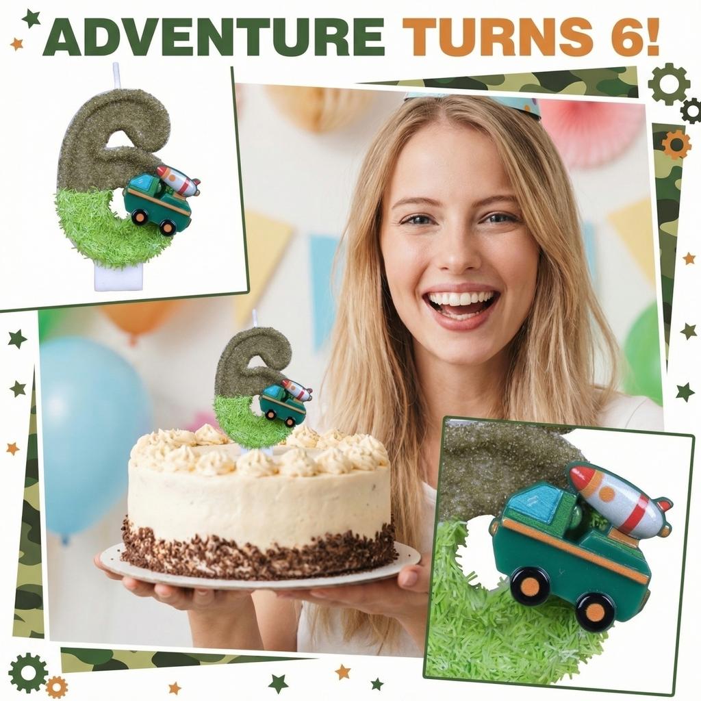 Fashion Cartoon Creative Birthday Candles Party Digital Candles