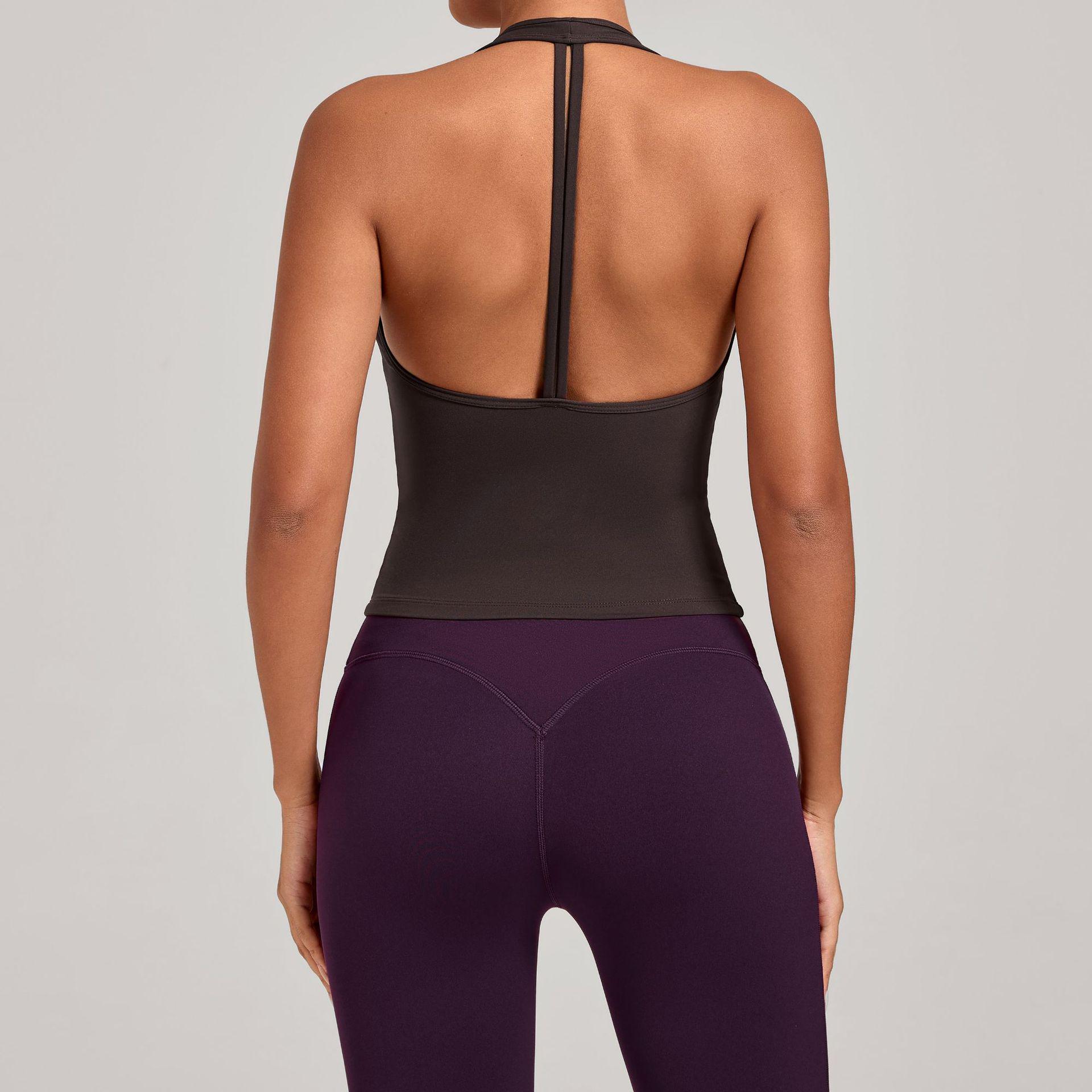 

Cross V-Neck Yoga Tank Top for Women - Quick Dry, Beautiful Back, Perfect for Fitness and Running. Medium