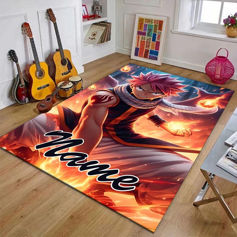 Custom Fairy Tail Mat Personalized Name, Polyester Washable Indoor Entryway Rug, Gift for Christmas, Easter, Thanksgiving Day