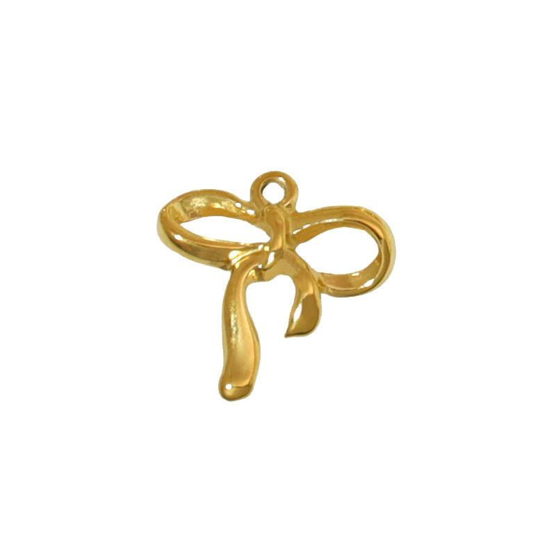 Edelstahl Meeresleben Seestern Muschel Schleife Kreuz DIY Anhänger Einzelner Anhänger Halskette Schmuck Zubehör