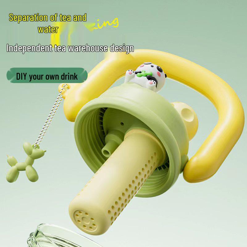 High-Capacity Dual-Use Summer Straw Cup for Girls - Portable Space-Saving Design
