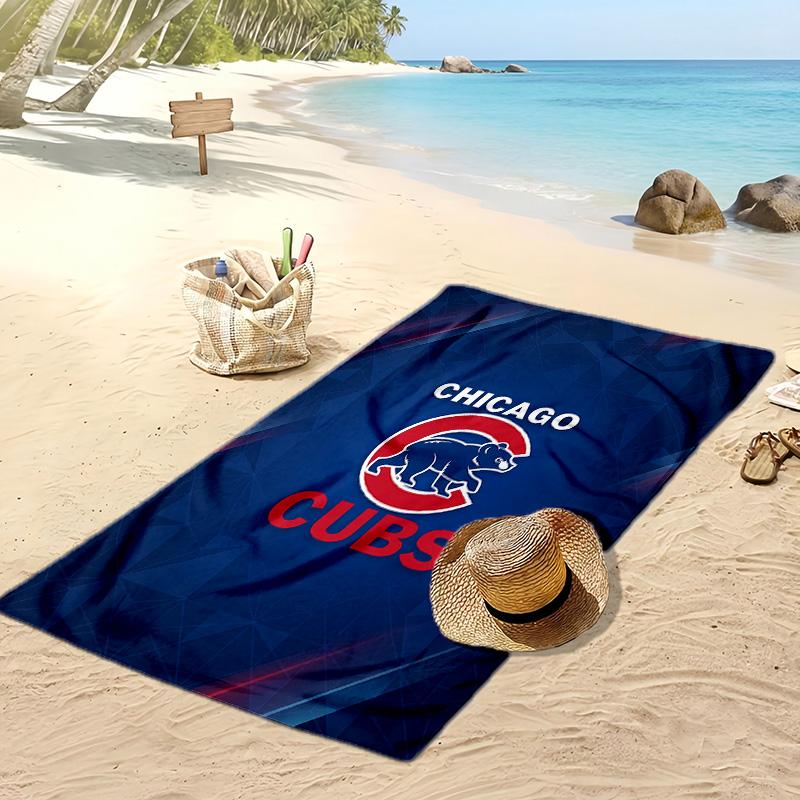 Chicago Cubs Print Beach Towel Soft Portable Quick?dry Towel For Pool Summer Vacation Outdoor Sport