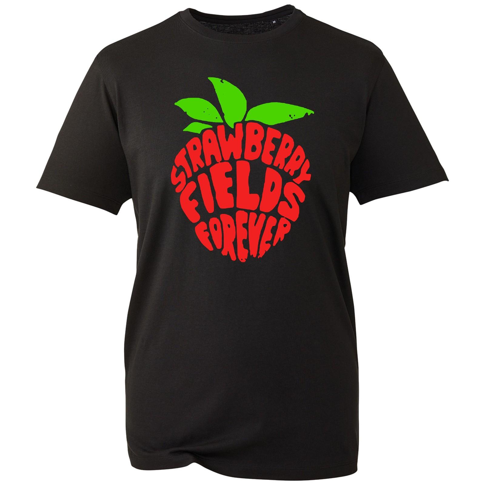Strawberry Fields Forever T-shirt Retro Music Band Lovers Unisex Men s Gift Tee S