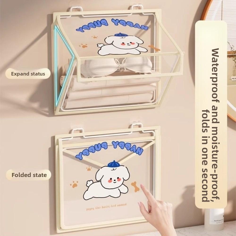 Waterproof Clothes Change Bag Transparent Waterproof Shelf Folding Storage Bag  Bathroom