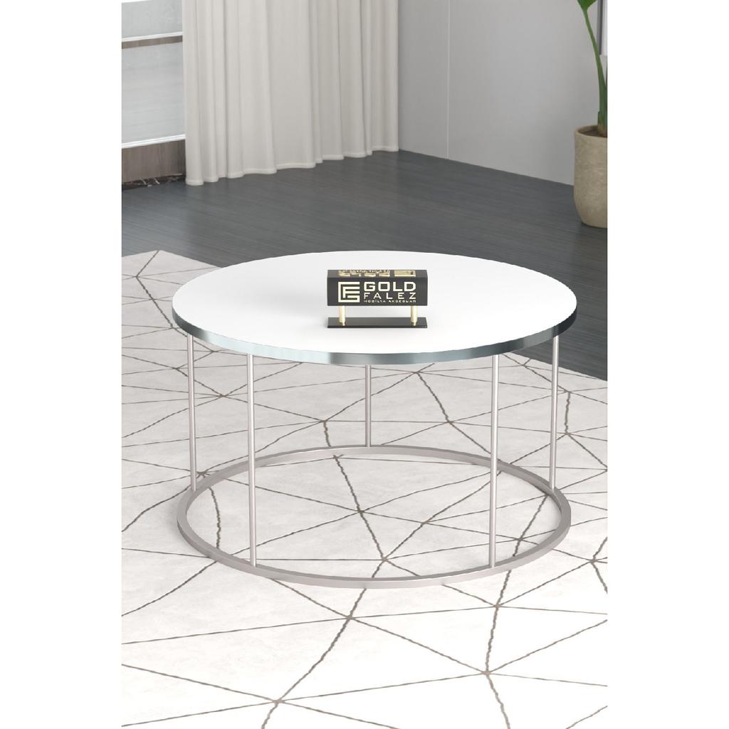 Coffee Table And Nesting Table Terra Silver White