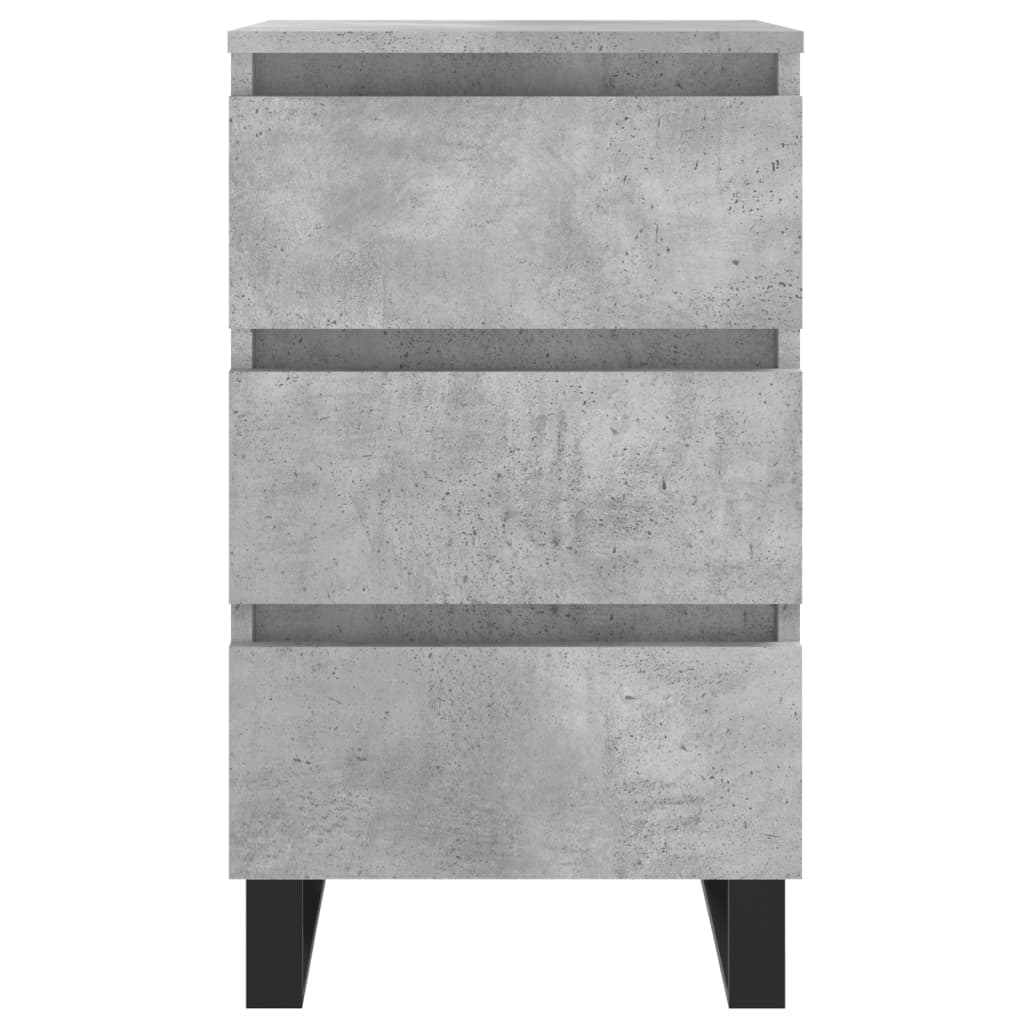 Nightstands 2 pcs. Concrete Grey 40 x 35 x 69 cm Particleboard