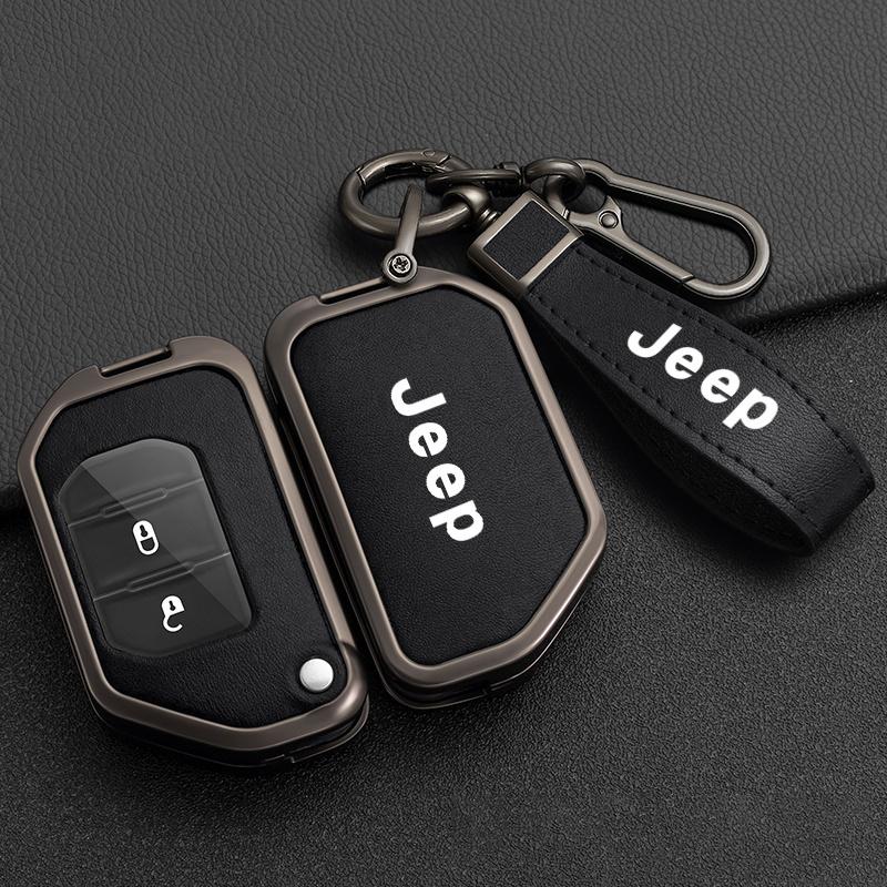 Car Remote Key Case Cover Protector Shell For Jeep Gladiator JT Sahara JLU Wrangler JL Rubicon 2018 2019 2 3 4 Button Flip Key