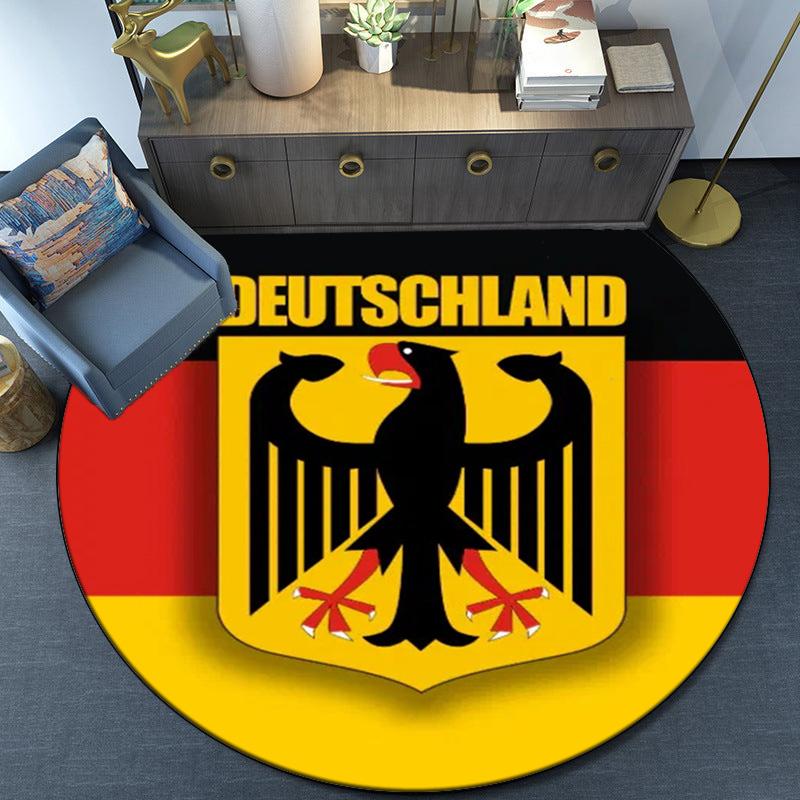 Eagle Emblem Of Germany Round Rug for Livingroom,Bedroom, Palyroom, Chair Rug, Area rug, Circle Carpet, Fan Christmas gift