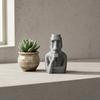 Estatua Pensador Moai Impresa en 3D Figura de Pensador Creativo Estatua Moai Divertida
