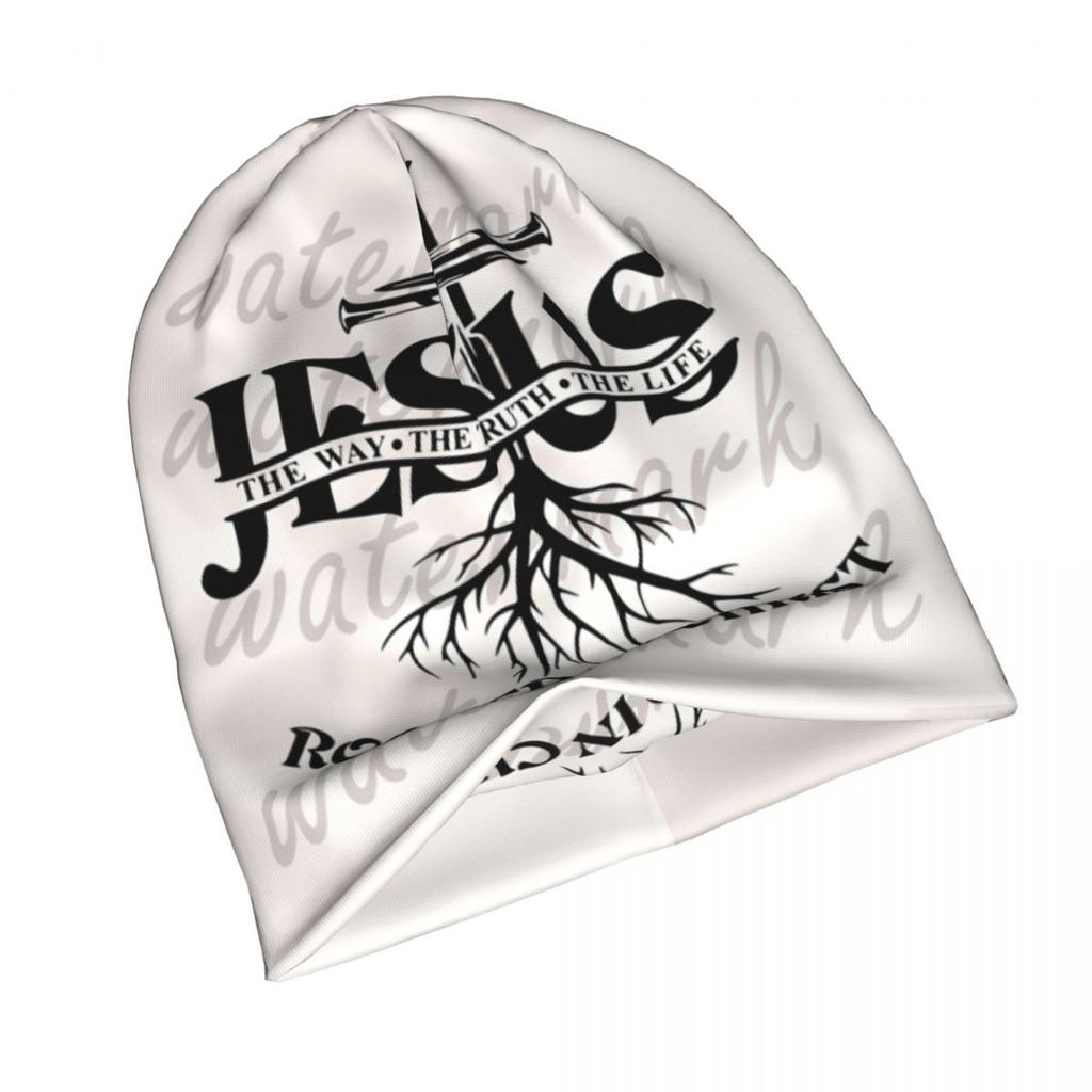 Christian Skullies Beanies Fashion Hats Jesus The Way The Truth The Life Thin Bonnet Hipster Caps Men Womens Earmuffs