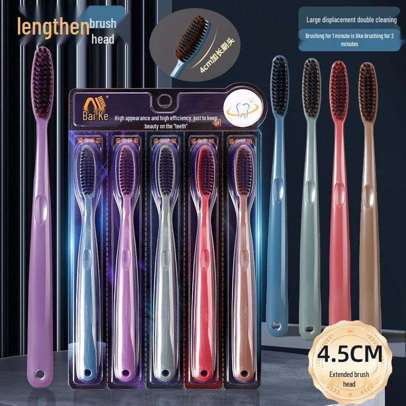 U-Shaped Long Handle Soft Bristle Adult Toothbrush with Large Head for Easy Cleaning